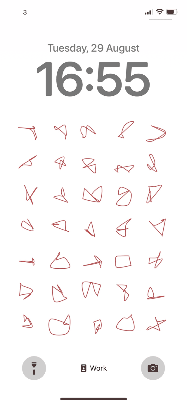 Mechanical Scribbles iPhone Lock Screen
